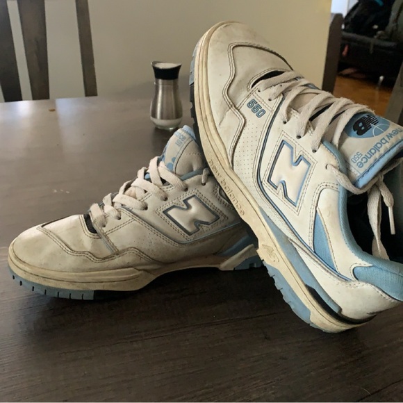 White and Blue Sneakers - Picture 2 of 4